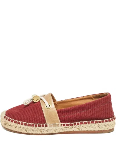 Pre-owned Chloé Whipstitch-trim Canvas Espadrilles