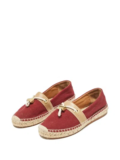 Pre-owned Chloé Whipstitch-trim Canvas Espadrilles