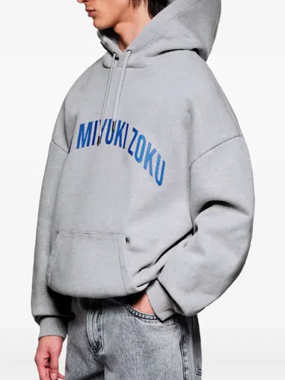 Mki Miyuki Zoku Arc-logo Hoodie In Gray