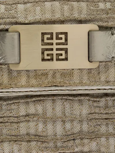 Pre-owned Givenchy Monogram-logo Wallet In Gold