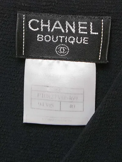Pre-owned Chanel Keyhole-neck Sleeveless Top In Black