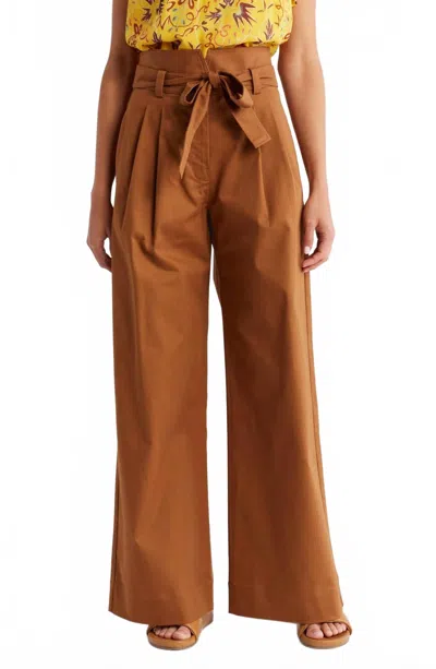 A.l.c Emily Wide Leg Pants In Burnt Terracotta In Brown