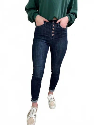 Judy Blue Handsand Resin Skinny Jeans In Blue In Blue