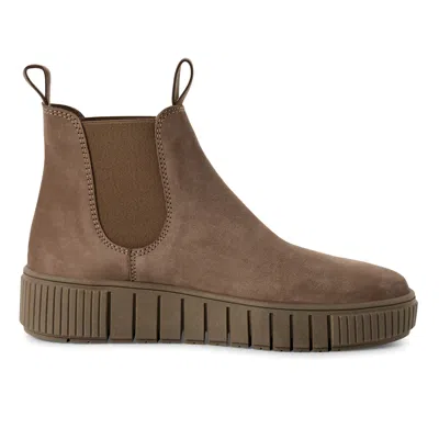 Tmrs Tamaris Womens Taupe Brown Leather Chelsea Ankle Boots