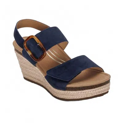 Aetrex Women's Ashley Espadrille Wedge Sandals In Navy