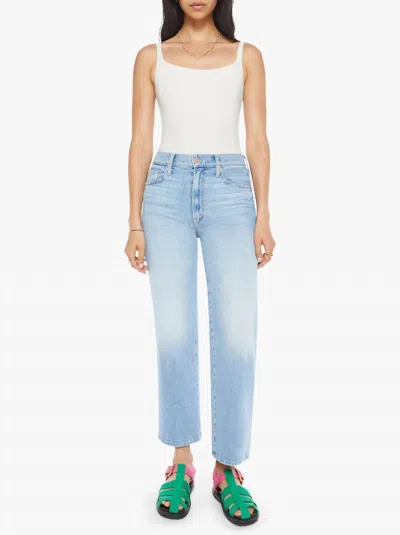Mother The Tripper High Waist Ankle Fray Flare Jeans In Blue