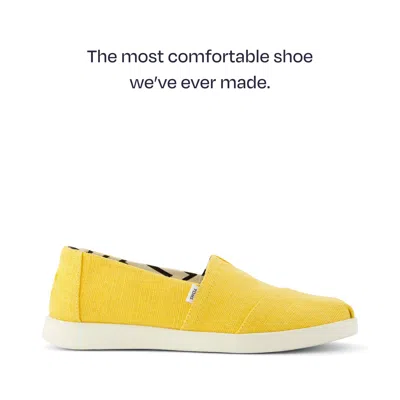 Toms Shoes Alpargata Plus Yellow Heritage Canvas