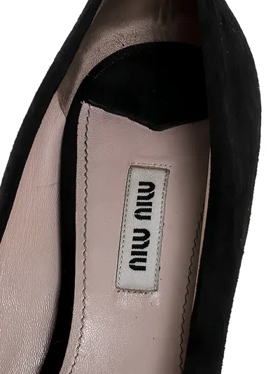 Pre-owned Miu Miu 45mm Crystal Block-heel Pumps