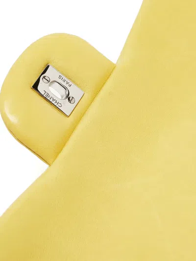 Pre-owned Chanel 2009-2010 Classic Flap Shoulder Bag In Yellow