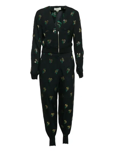 Pre-owned Stella Mccartney Embroidered Jacquard Jumpsuit
