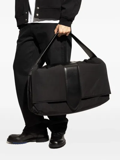 Jacquemus Padded Tote Bag With Leather Trim In Black