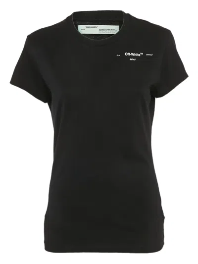 Pre-owned Off-white Logo-print Cotton T-shirt In Black