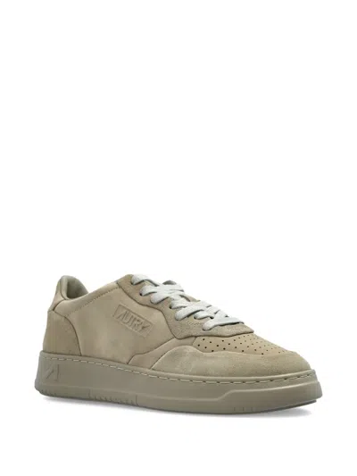 Autry Medalist Perforated Suede Sneakers In Neutral
