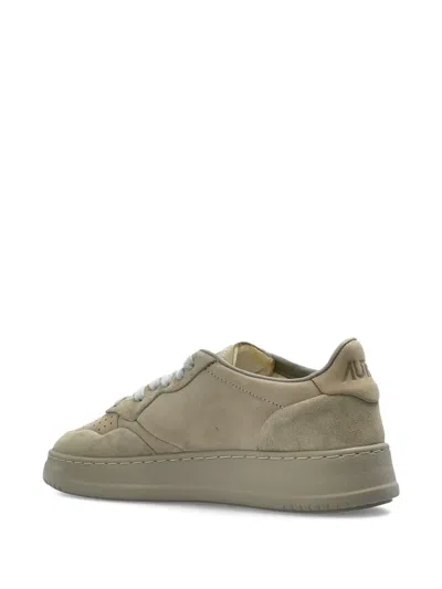Autry Medalist Perforated Suede Sneakers In Neutral