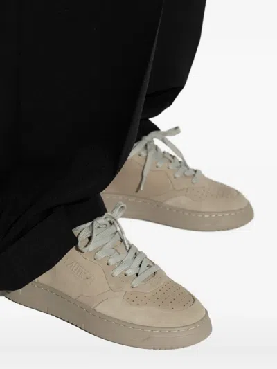 Autry Medalist Perforated Suede Sneakers In Neutral