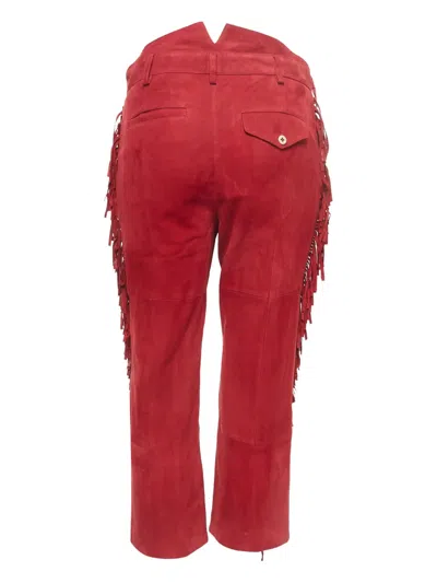 Pre-owned Zadig & Voltaire Fringed Suede Trousers
