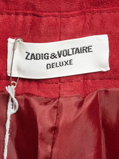 Pre-owned Zadig & Voltaire Fringed Suede Trousers