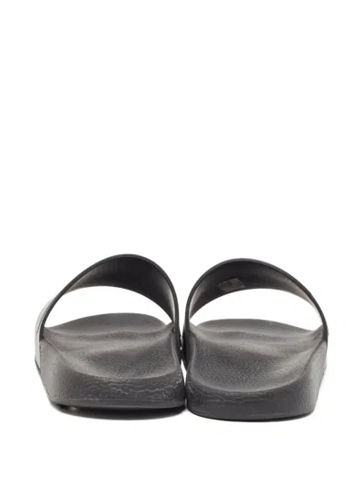 Pre-owned Valentino Garavani Camouflage-print Slides In Black