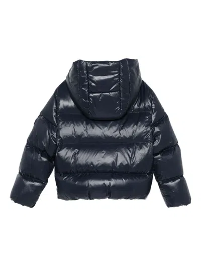 Fay Hooded Puffer Jacket In Blue