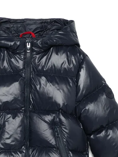 Fay Hooded Puffer Jacket In Blue