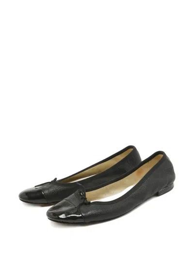 Pre-owned Repetto Patent Leather Bow Ballet Flats