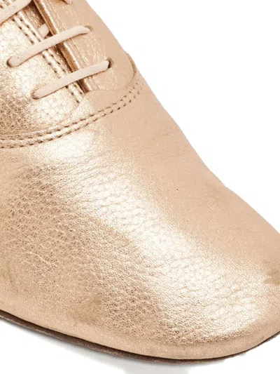 Pre-owned Repetto Metallic-finish Oxford Shoes In Gold