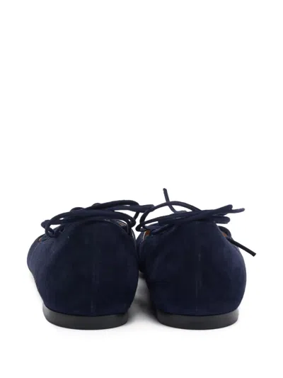 Pre-owned Gianvito Rossi Suede Ballet Flats In Black