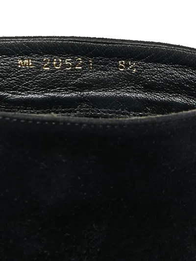 Pre-owned Stuart Weitzman Tassel-detal Suede Boots In Black