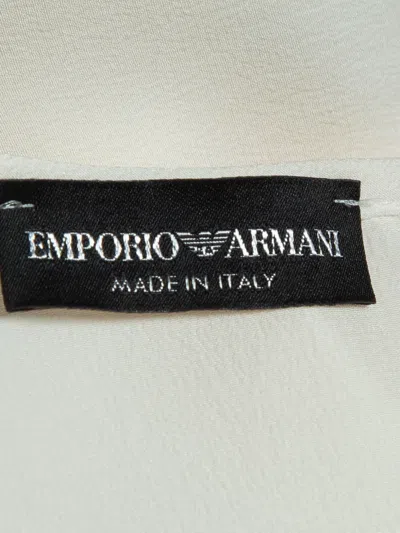 Pre-owned Emporio Armani Silk Top In White