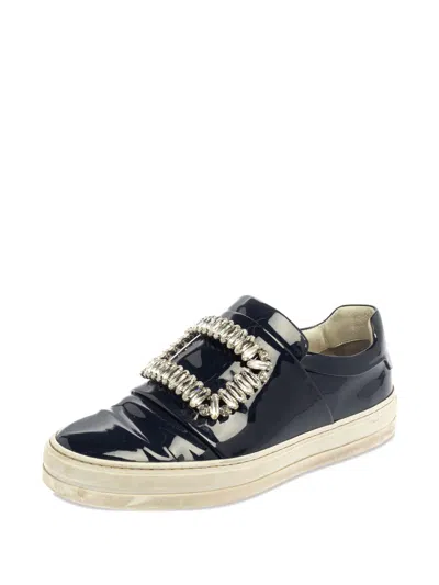 Pre-owned Roger Vivier Vintage Sneaky Viv Sneakers In Blue