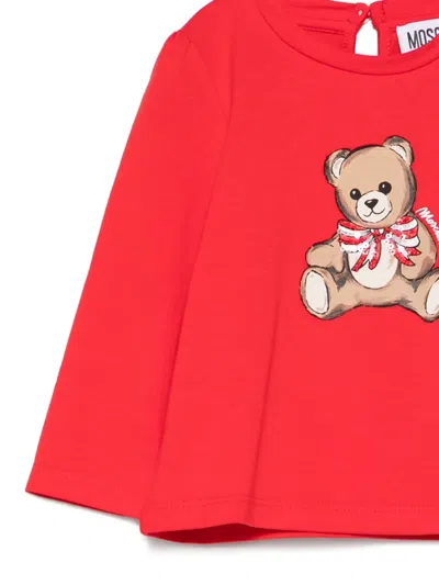 Moschino Teddy Bear-print Top In Red