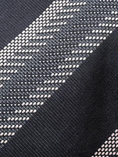 Pre-owned Giorgio Armani Striped Silk Tie In Black