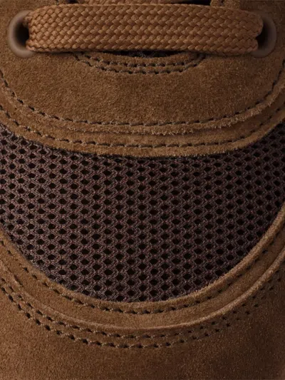 Prada Trail Mesh-panel Suede Mules