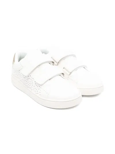 Geox J Eclyper Perforated Double-strap Sneakers In White