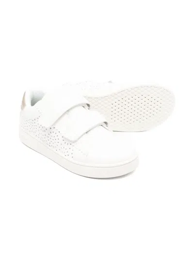 Geox J Eclyper Perforated Double-strap Sneakers In White