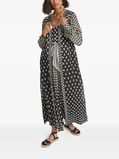 Temperley London Cowrie Print Button Coat In Multi