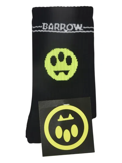 Barrow Smiley Face-print Socks In Black