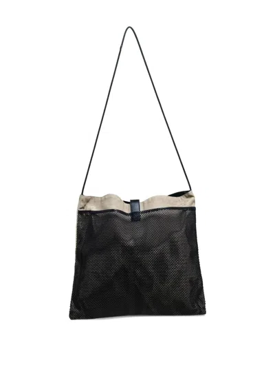 Pre-owned Dior Oblique-canvas Mesh-panel Shoulder Bag In Neutral