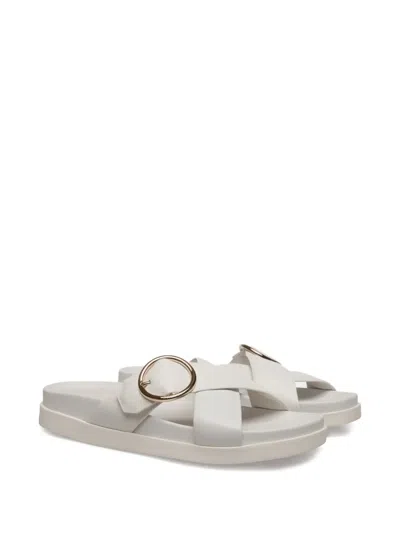 Bally Crossover-strap Leather Sandals In White