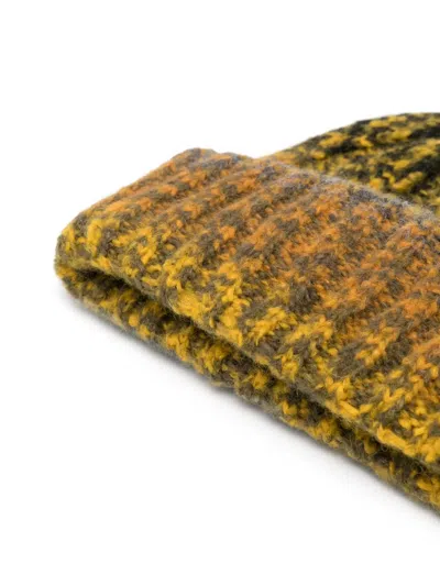 Raffaello Bettini Knitted Round-crown Beanie In Yellow
