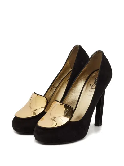 Pre-owned Saint Laurent Suede Heeled Pumps