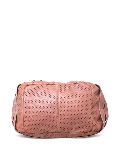 Pre-owned Jimmy Choo Perforated Shoulder Bag In Pink