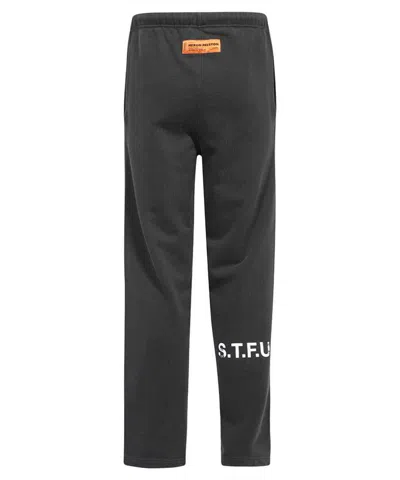 Heron Preston Tapered Cotton Track Pants In Black