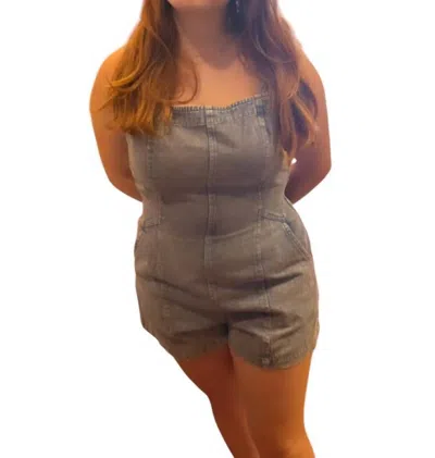 Mustard Seed Rory Denim Romper In Light Wash