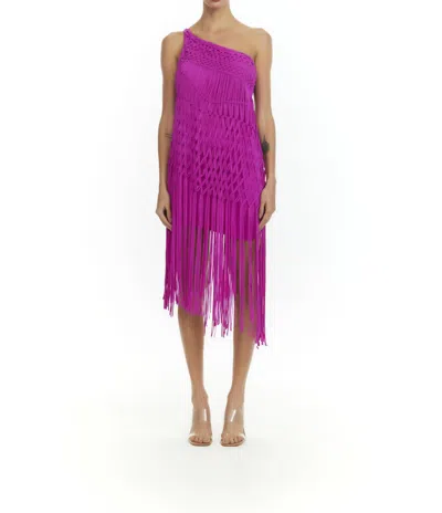 Nhall Resortwear Women's Majorie Cover Up Macrame In Pink