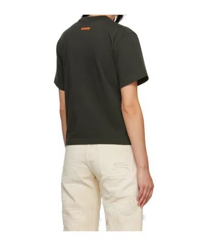 Heron Preston Black Censored Heron T-shirt In Green