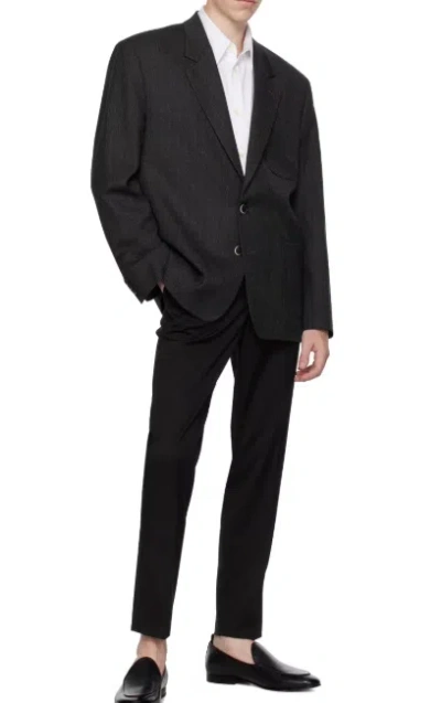Barena Venezia Herringbone Patterned Suit Jacket In Black