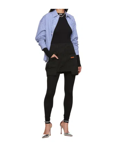 Heron Preston Blue Striped Shirt In Multi