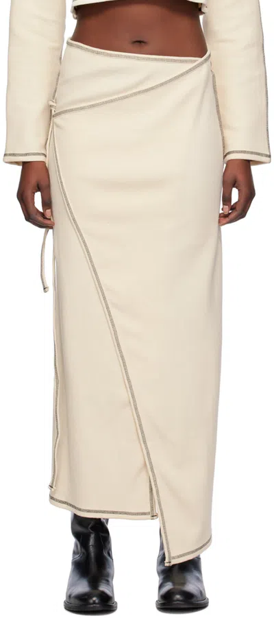 Baserange Off-white Garble Skirt