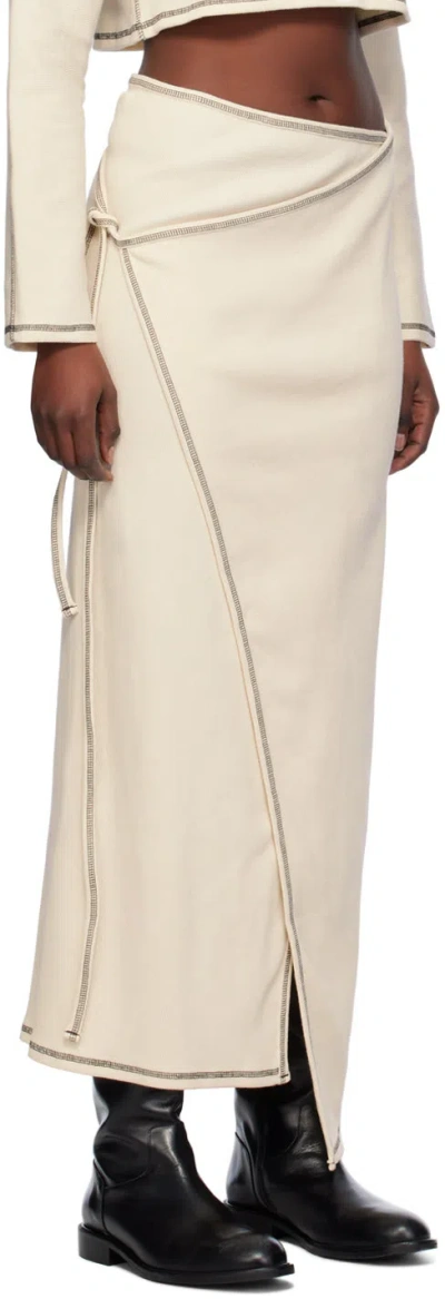 Baserange Off-white Garble Skirt